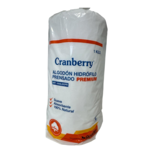 Algodón Hidrófilo Prensado Premium Cranberry 1kg Blanco