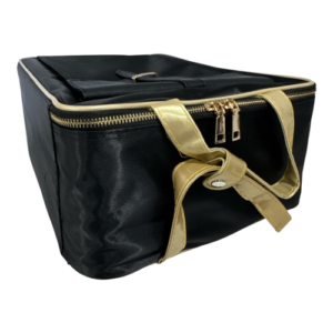 MOCHILA NEGRO CON DORADO