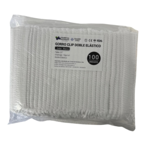 Gorro Clip Arandano Doble Elástico X 100 Uni Blanco